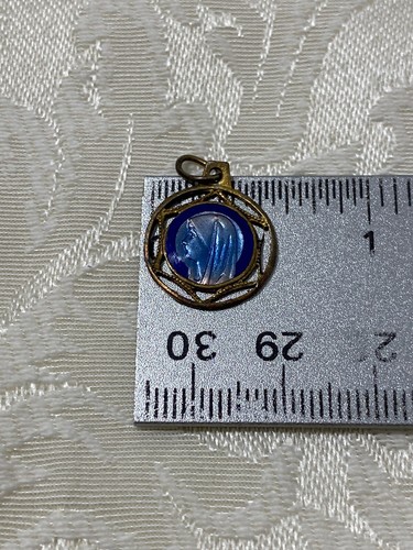 De colección Nuestra Señora de Fátima Metal Católico Santo Dije Azul Esmalte Fátima Metal - Imagen 5 de 8
