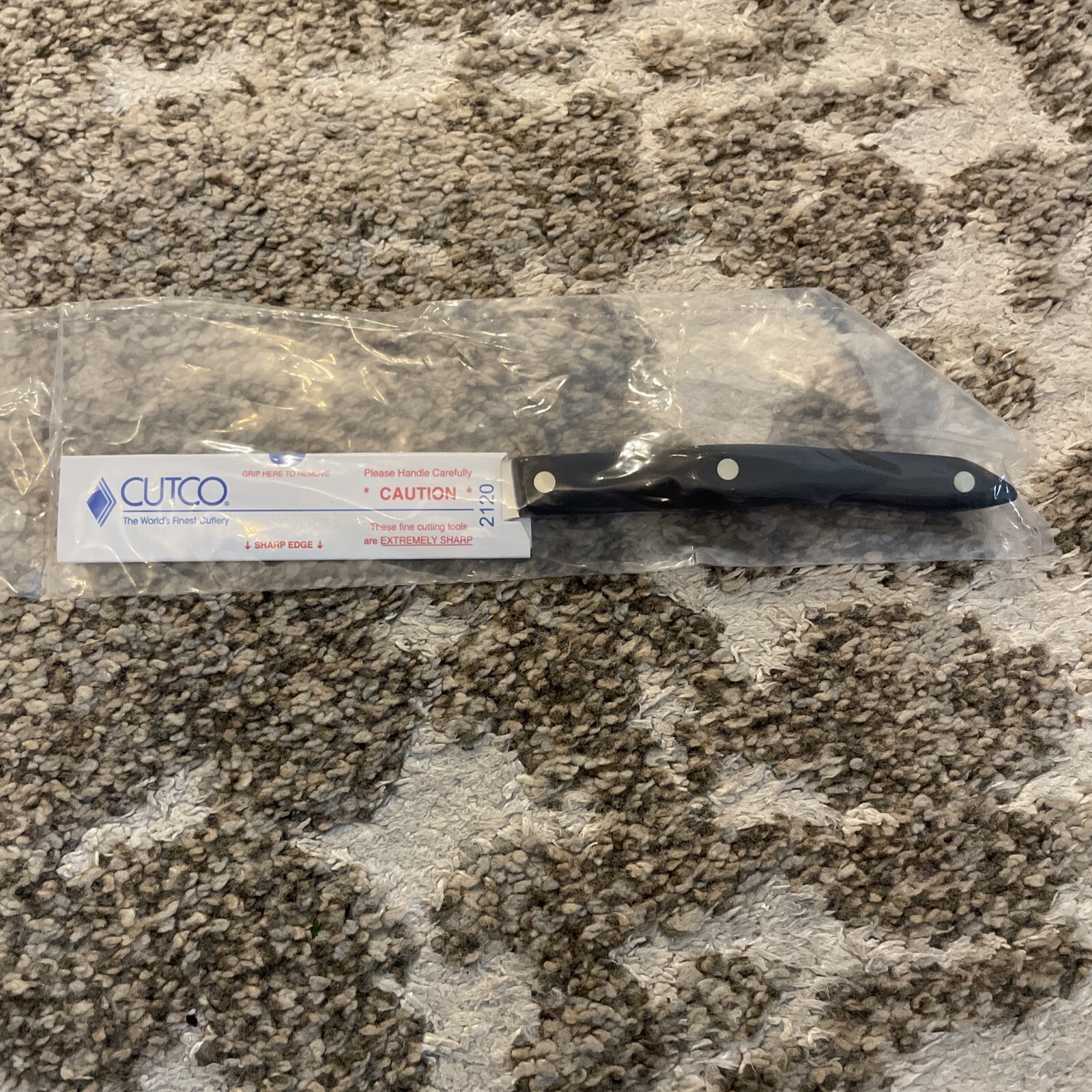 Cutco Paring Knife 2120 4” Blade USA black Handle Olean, NY. eBay