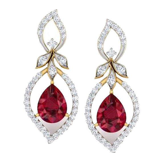 Natural Round Diamond Ruby 14k Solid Yellow Gold Wedding