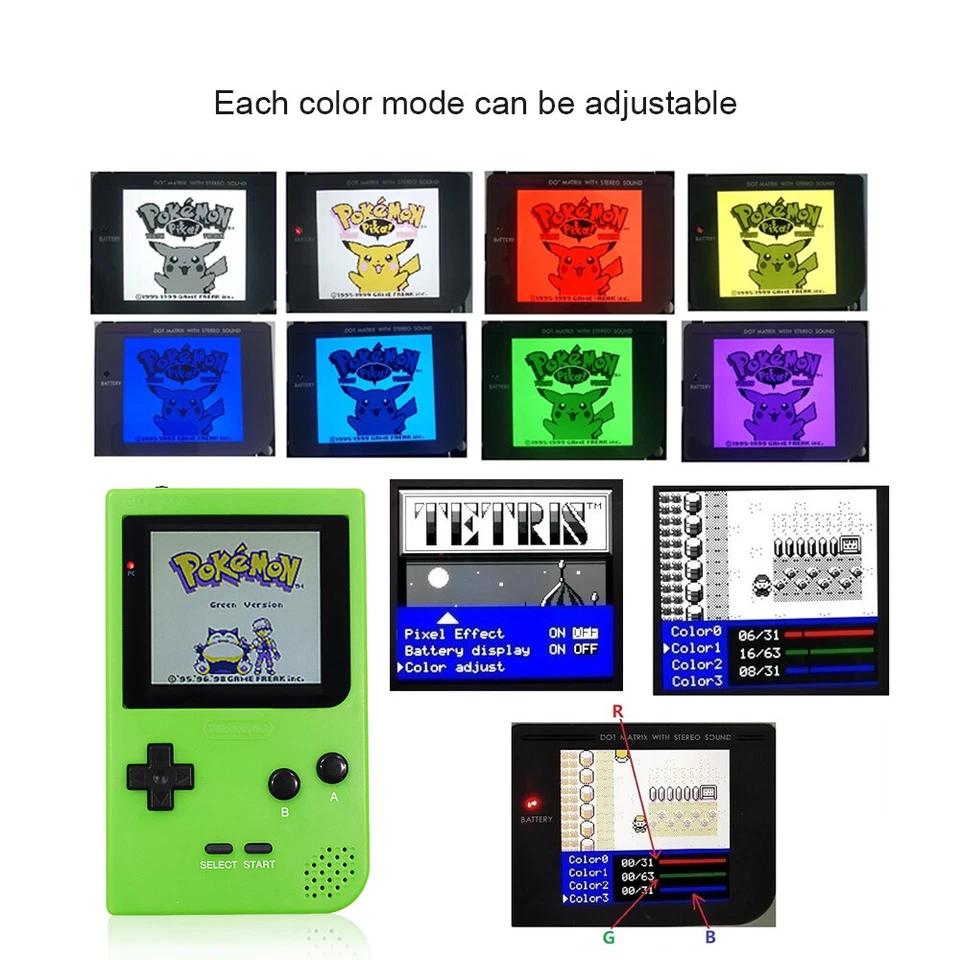 5 уровней яркости Q5 Nintendo Game Boy карманная консоль с высокой подсветкой ЖК-дисплей - Изображение 3 из 4