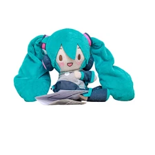 NEW SEGA Vocaloid Hatsune Miku Attaching Plush Open Mouth Happy