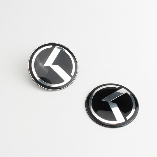 Black K Emblem Set Front Grille Rear Badges Steering Wheel Caps Decal Sticker - Picture 5 of 10