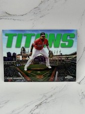 Jose Ramirez 2023 Topps Chrome TITANS GREEN SP /99  Cleveland Guardians #CT-8
