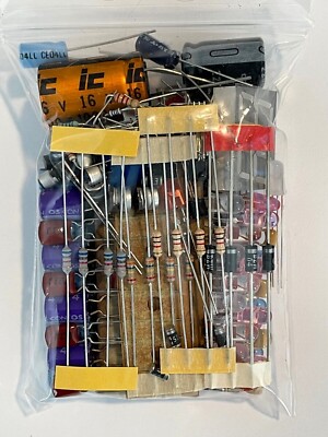 NEW GRAB BAG of Electronic Components Mixed Caps Resistors Transistors and MORE!