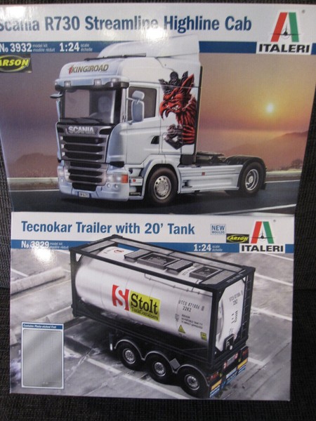 Scania R730 Streamline + Tecnokar Trailer With 20' Tank Von Italeri MaßStab 1:24-image