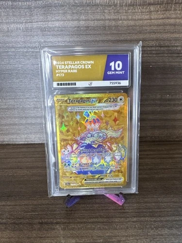 Pokémon TCG Stellar Crown Terapagos EX Holo Card 173/142 Ace 10