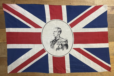 Vintage 1936 King Edward VIII Krönung Union Jack Flagge 33'' x 22'' Duke Windsor