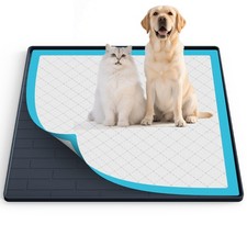 Dog Pee Pad Holder, Non-Slip Silicone Tray, Leak-Proof Potty Training Mat