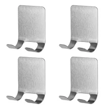 4 Pack Stainless Steel Razor Holder, Wall-Mounted Razor Stand for Bathroom, Rust
