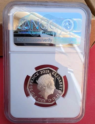 NGC  PF 69 Great Britain 2019 Wallace & Gromit Silver Proof 50 Pence 