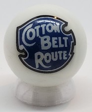 Cotton Belt Route Glass 1" Logo Marble w/ Stand