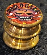 1990's Heavy Brass Dem Bones Pog Slammer W/ Case