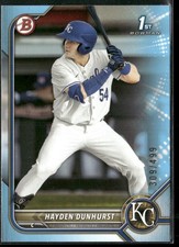2022 Bowman Draft #BD-44 Hayden Dunhurst Sky Blue #/499