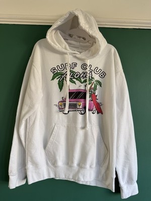 Surf Club Aloha Hoodie. Herren groß weiß. SKU 98024