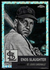 2022 Topps Chrome Platinum #149 Enos Slaughter Black and White Mini Diamond