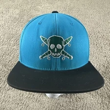 Starter Hat Cap Men Blue Green Snapback Skull Skater Four Star Logo The Natural
