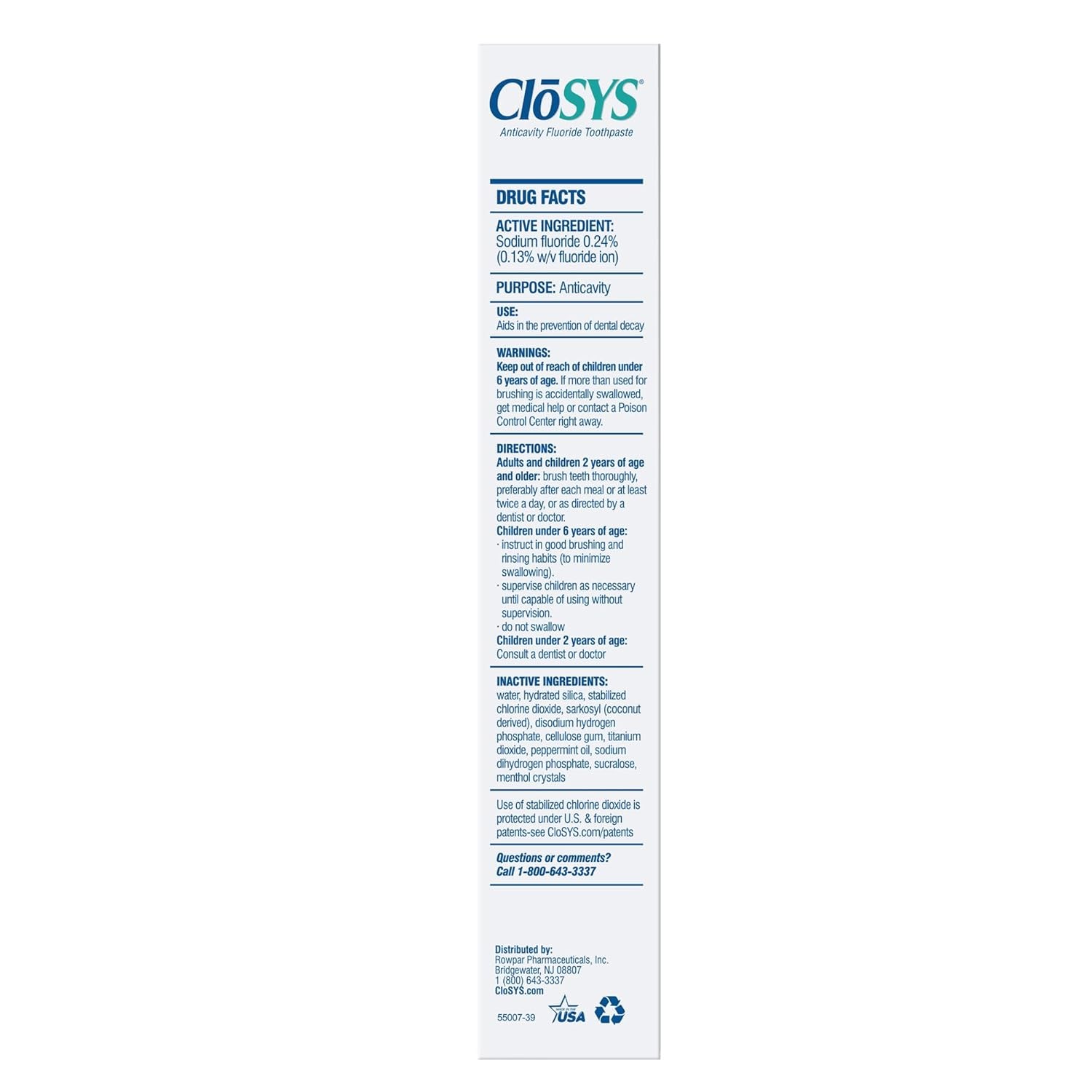 CloSYS Fluoride Toothpaste, 7 Ounce (2 Pack), Gentle 7 (Pack of 2) 