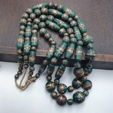 Vintage fancy venetian style trade beads  | long strand