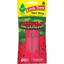 Little Trees Vent Wrap Watermelon Scent Air Freshener for Car & Home - 4 Pack!