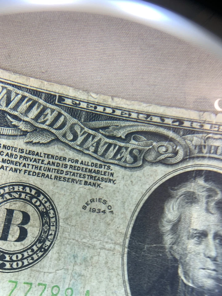 1934 Green Seal $20 Banknote Circulated Condition - Image 4 of 4