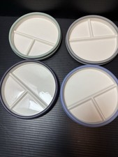 Elk and Friends Kids 6.7  Porcelain White Plates with Silicone Sleeves