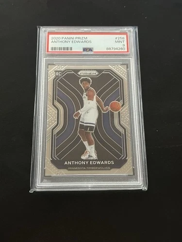 2020 Panini Prizm - Anthony Edwards Rookie RC No. 258 PSA 9 Timberwolves 🔥