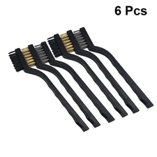 6 PCS Mini Nozzle Brush Replacement Kit Metal Wire Electric Cleaning Brass