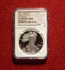 2021 W 1 oz PROOF AMERICAN SILVER EAGLE TYPE 2 NGC PF 70 FR UC, 35TH LABEL