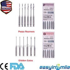 10Pks Dental Endo Pesso Reamers/Glidden Gates Spiral Root Canal Drill 32MM #1-#6
