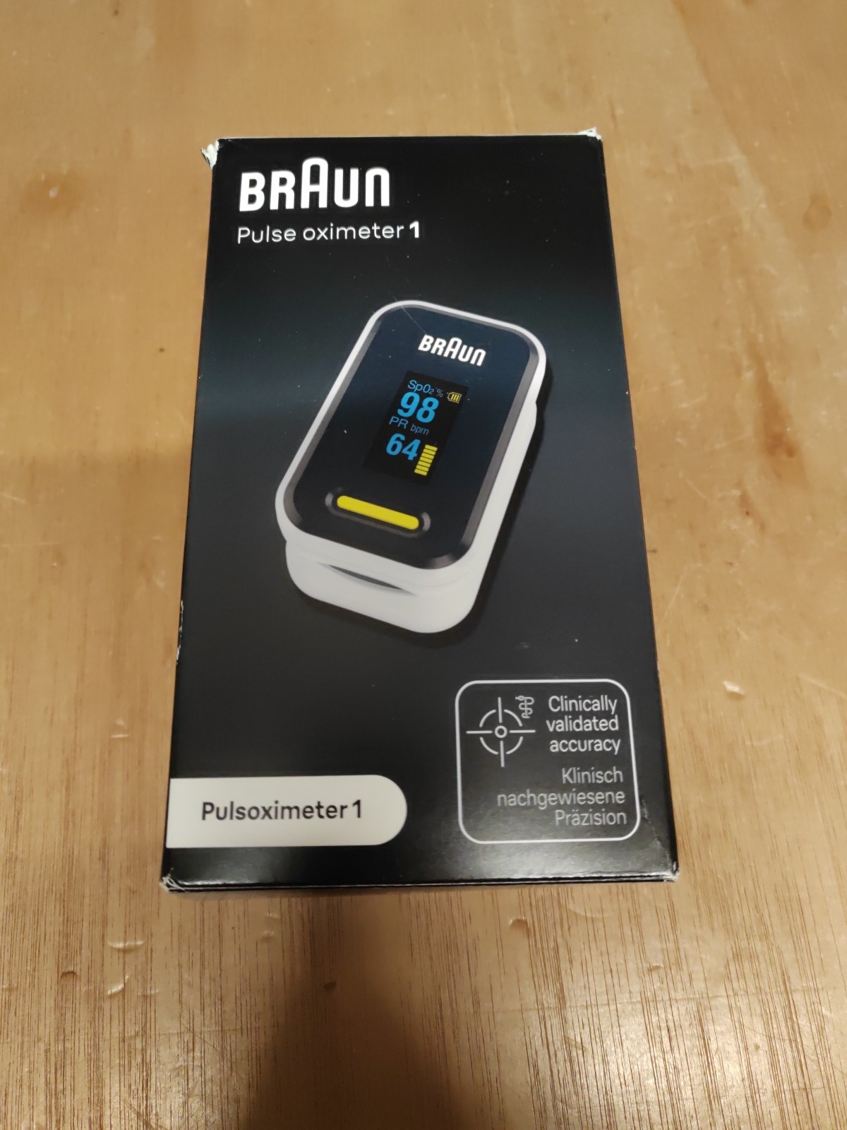 Braun Pulse Oximeter 1 Blood Oxygen Finger Monitor