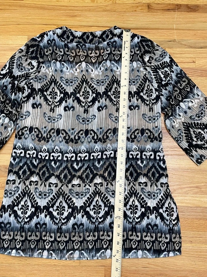 Blusa Top Túnica Raviya Para Mujer L Beige Boho Adornada Cuentas Cubrir Foto 3 de 4