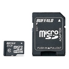 BUFFALO Class 10 microSDHC card SD adapter 32GB RMSD-32GC10ABfrom JP