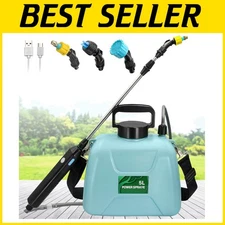 Portable 5L Electric Sprayer with Adjustable Nozzles and USB Rechargeable Handle