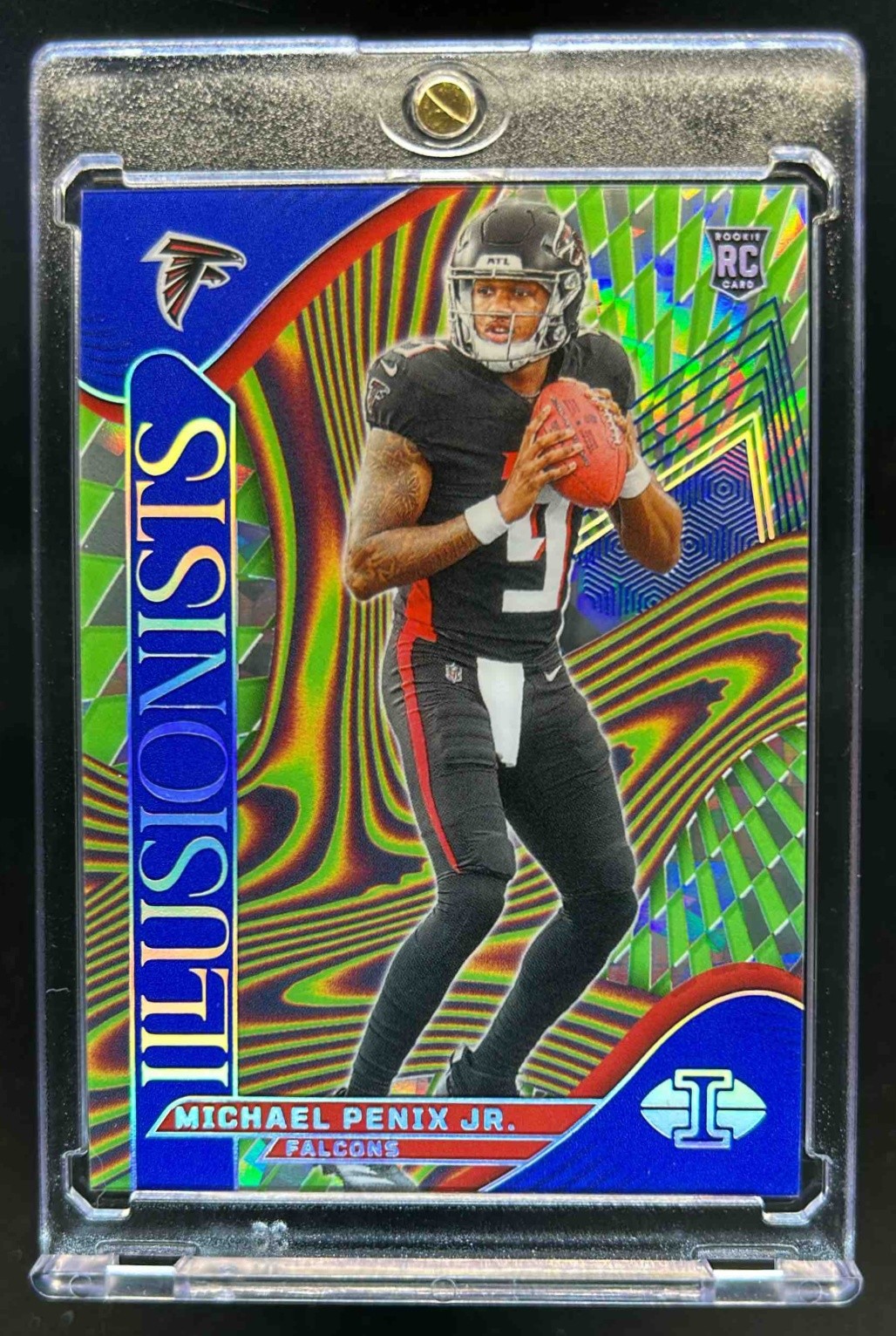 Michael Penix Panini Illusions Illusionists #9 Sapphire