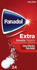 Soluble PanadoI Extra  24 Tablets STRONG 500mg PAINKILLER