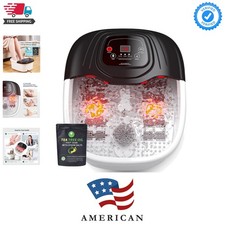 Foot Spa Bath Massager with Heat, Epsom Salt,Bubbles, Vibration and Red Light...