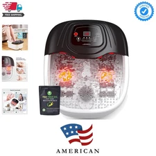 Foot Spa Bath Massager with Heat, Epsom Salt,Bubbles, Vibration and Red Light...