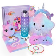 Unicorn Gifts for Girls Age 6-8, Kids Unicorn Toys Set with Light Up Star Pil...