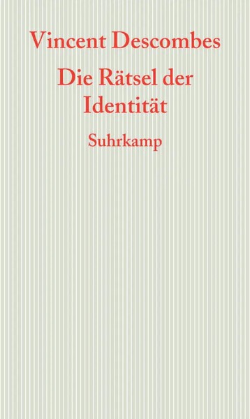 Vincent Descombes | Die RäTsel Der IdentitäT | Taschenbuch | Deutsch (2013)-image