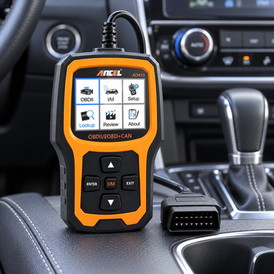 ANCEL AD410 OBD2 Scanner Check Engine Code Reader Live Data Smog Test