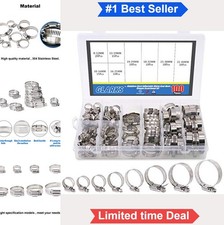 Worm Gear Hose Clamps 100 Piece Assortment Kit 304 Stainless Steel Adjustable