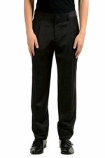 Versace Men's 100% Wool Dark Brown Pleated Dress Pants US 32 IT 48