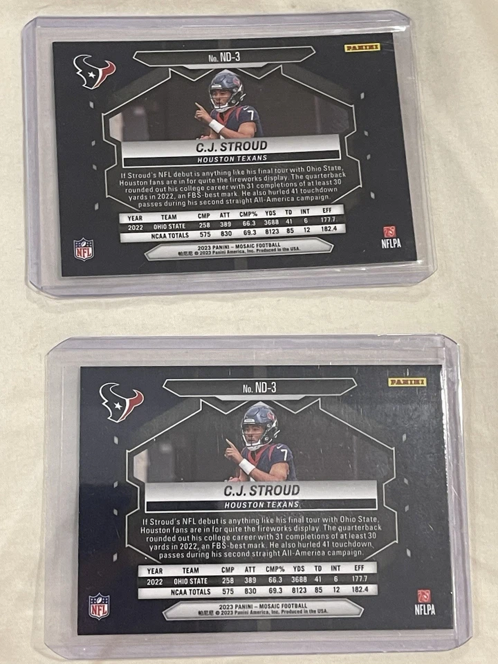 2023 Panini Mosaic - NFL Debut #ND-3 C.J. Stroud (RC) Texans - Image 2 of 2