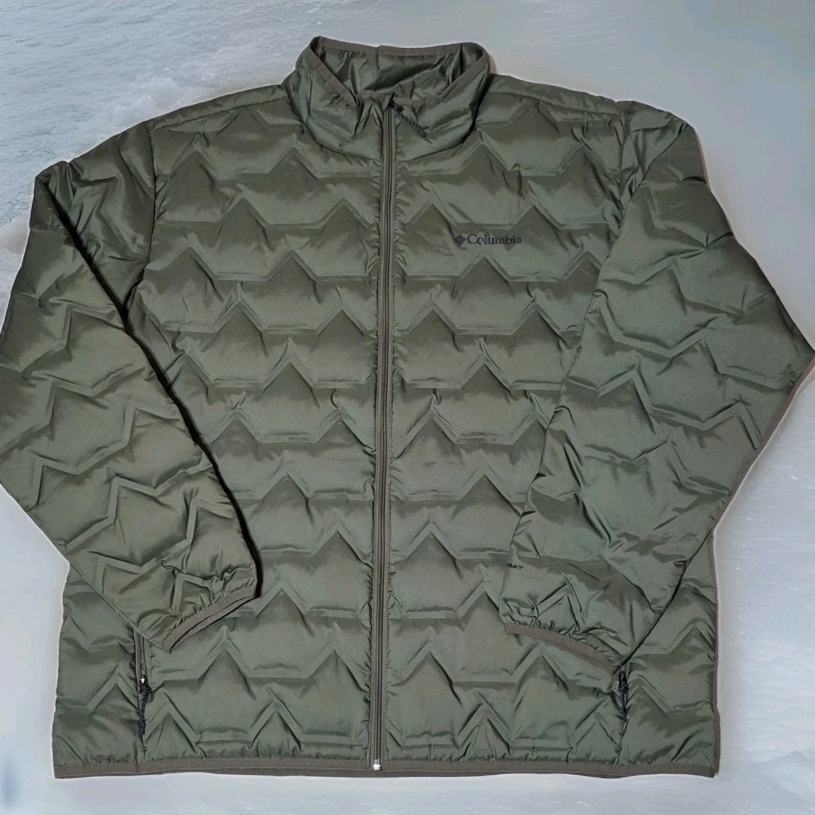 Columbia Walker Mill Heat Seal 650 Down Omni-Heat Green Puffer Jacket Men’s XXL
