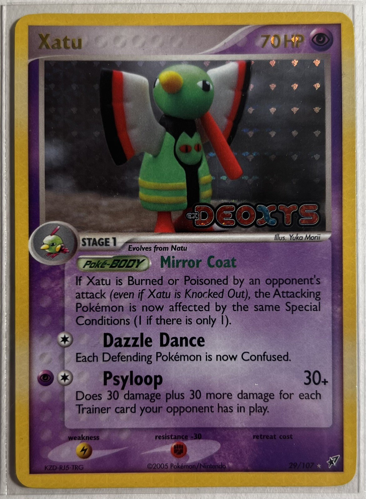 Xatu 29/107 EX Deoxys Reverse Holo Rare Stamped Pokemon Card NM