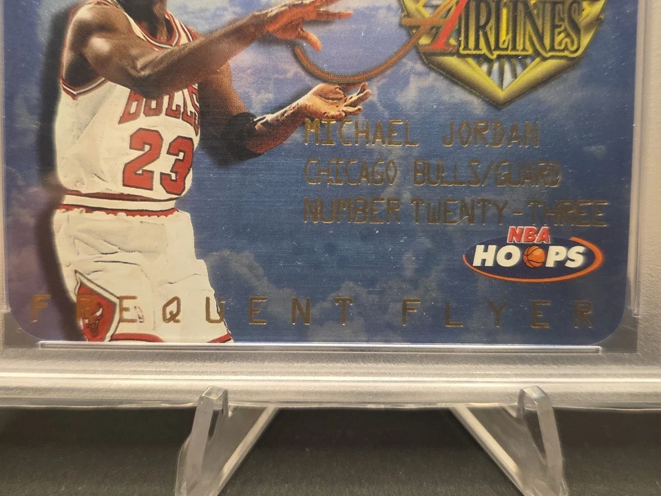 1997 NBA Hoops Airlines #4 Frequent Flyer Club Michael Jordan PSA 9 MINT - Image 4 of 4