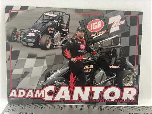Adam Cantor USAC / NEMA Midget  Racing Postcard