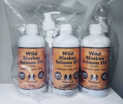 3 X Wild Alaskan Salmon Oil for Dogs 16oz - Natural Dog Company-Omegas-EPA-DHA-
