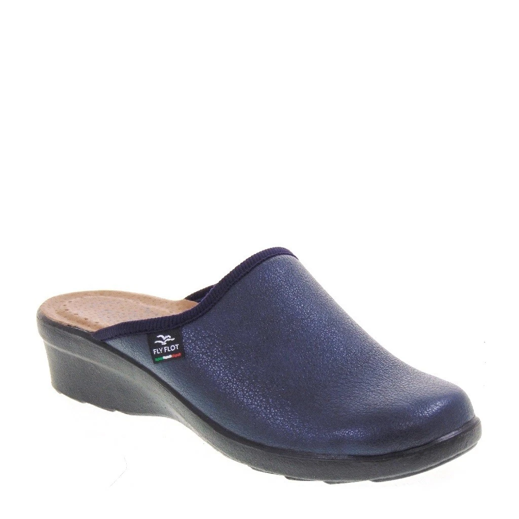 Strollers Donna Pantofole Pelliccia Finta Fodera Galaxy Slip On Blu