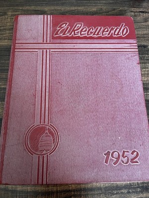 El Recuerdo 1952 Huntington Park High School Yearbook Hardcover Signed